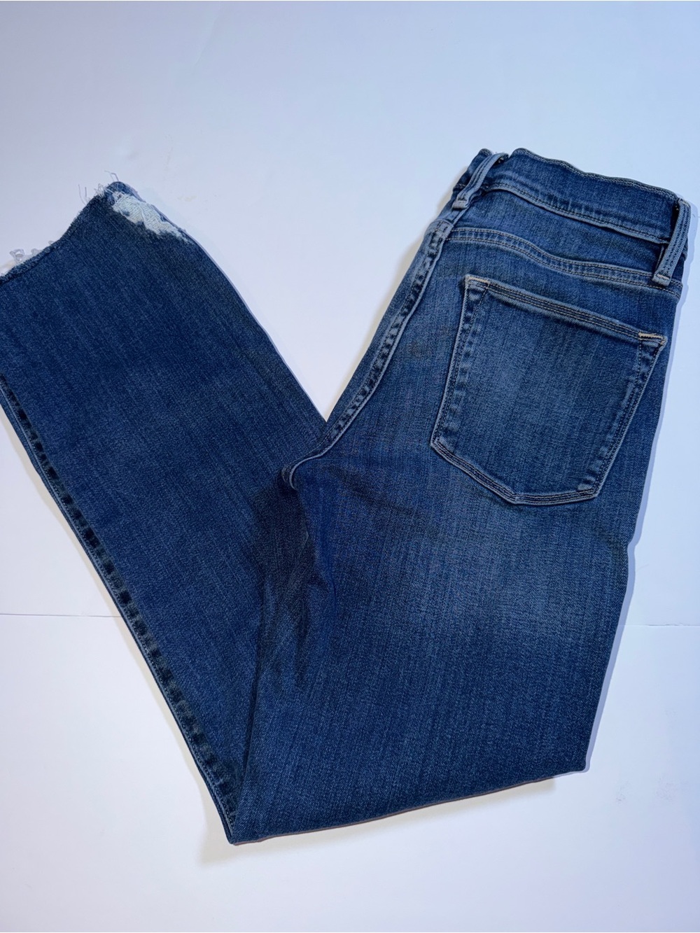 FRAME Le High Straight Classic Dark Blue Straight-Leg Jeans